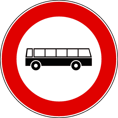 Divieto transito autobus